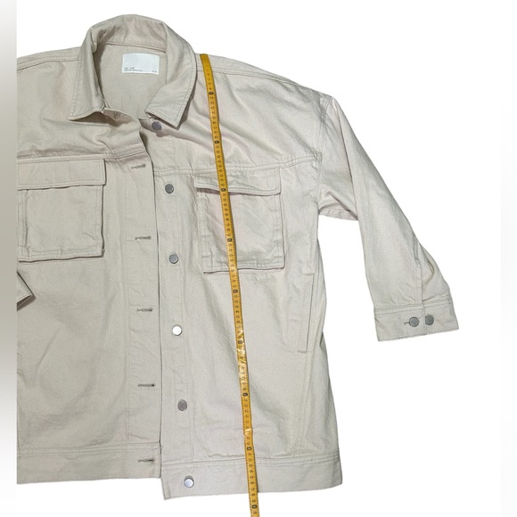 Oak + Fort Massive Oversized Cream Denim Jacket - Picture 5 of 8